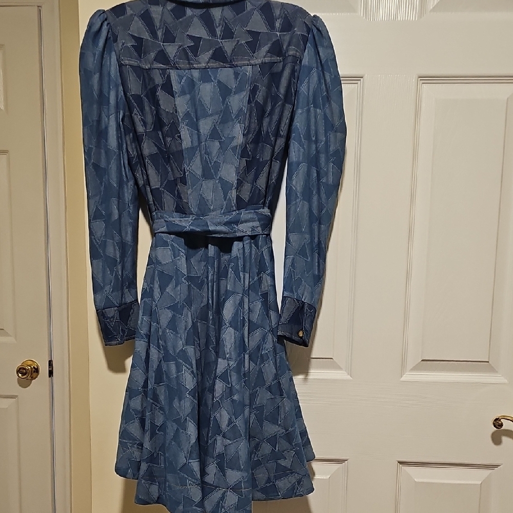 Sassy Jones Ginger Denim Patchwork Jacket Size Sm… - image 6